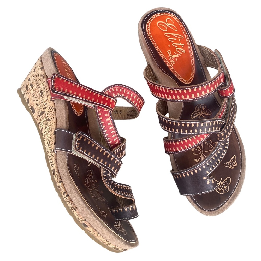 Elite by Corkys | Chocolate
Elite Roatan Leather Wedge Sandal Size 8